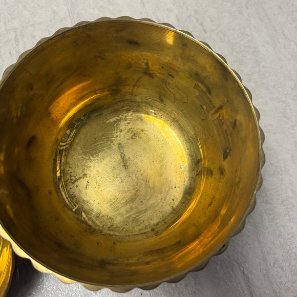 Vintage Maitland-Smith brass bowl lidded trinket box - Picture 5 of 7